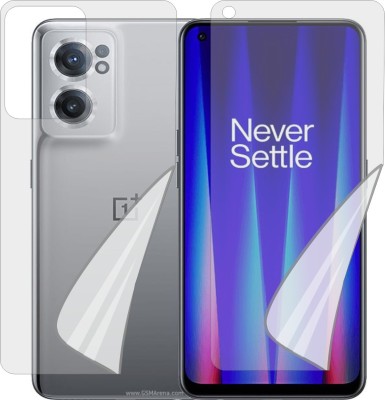 ZINGTEL Front and Back Tempered Glass for ONEPLUS NORD CE 2 5G IV2201 (Edge To Edge TPU, Full Coverage)(Pack of 1)