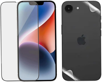 UNIKWORLD Front and Back Screen Guard for iPhone 16e Screen Protector – Ultra Clear, 9H Hardness, Edge-to-Edge Protection(Pack of 1)