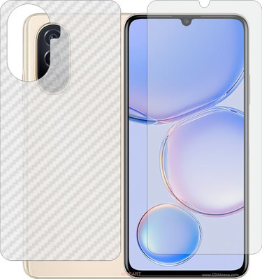 MOBART Front and Back Screen Guard for HUAWEI NOVA Y 71 (Front Matte Finish & Back 3d Carbon Fiber)(Pack of 2)