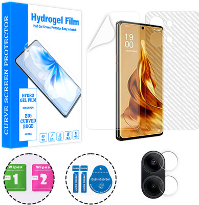 ARBAN Front and Back Screen Guard for Oppo Reno 9 Pro (1 HYDROGEL SCREEN PROTECTOR WITH 1 CARBON FIBER SKIN AND 1 CAMERA LENS PROTECTOR)(Pack of 1)