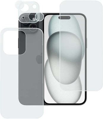 MOKPLZ Front and Back Screen Guard for IPHONE 15 PLUS(Pack of 3)