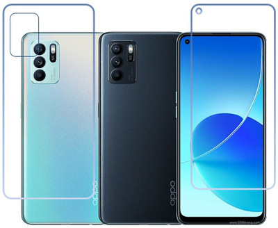 DVTECH Front and Back Screen Guard for 9H Crystal Clear Front And Carbon Fiber BackOppo Reno6 Z(Pack of 1)