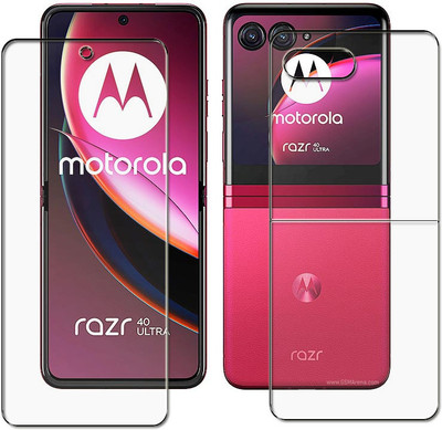 tombik Front and Back Screen Guard for vv93-Motorola Razr 40 Ultra -fb(Pack of 2)