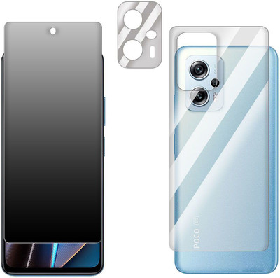 Enlinea Front and Back Screen Guard for Xiaomi Poco X4 GT Front+Back+Camera (Matte)(Pack of 3)