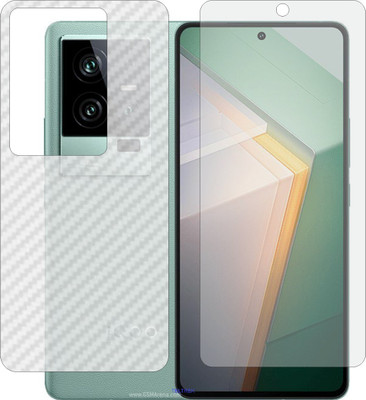 TELTREK Front and Back Screen Guard for VIVO V2243A (Front Matte Finish & Back 3d Carbon Fiber)(Pack of 2)