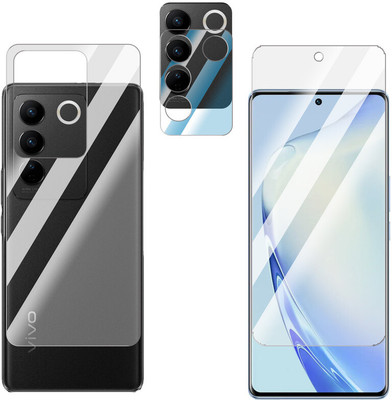 Enlinea Front and Back Screen Guard for vivo V27e Front+Back+Camera (Glossy)(Pack of 3)