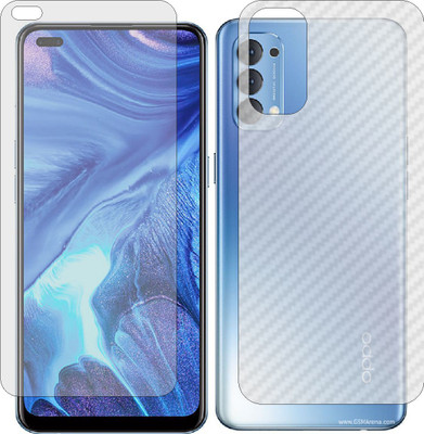 ZINGTEL Front and Back Screen Guard for OPPO RENO 4 (Front Matte Finish & Back 3d Carbon Fiber)(Pack of 2)