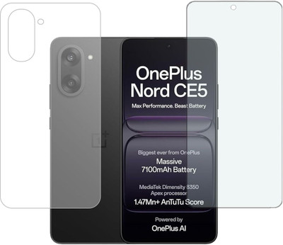 GLAMEECH Front and Back Screen Guard for ONEPLUS NORD CE 5 5G, NORD CE5, NORD CE 5 5G, ONE PLUS NORD CE5(Pack of 2)