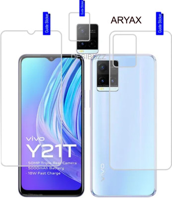 aryax Front and Back Screen Guard for VIVO Y 21T(Pack of 3)