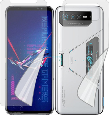 Fasheen Front and Back Screen Guard for ROG PHONE 6 (Edge To Edge TPU Covers Curved Edges)(Pack of 1)
