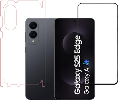SPRITZEN Front and Back Screen Guard for Samsung Galaxy S25 Edge 5G, Tempered Glass, Back Screen Guard With Sides(Pack of 2)