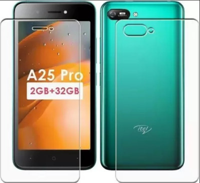 LIGHTWINGS Front and Back Screen Guard for Front and Back Screen Guard for ITEL A25 PRO (P-2)(Pack of 2)