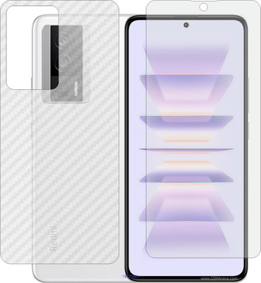 TELTREK Front and Back Screen Guard for MI K60 PRO (Front Matte Finish & Back 3d Carbon Fiber)(Pack of 2)
