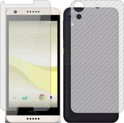 Mobling Front and Back Screen Guard for HTC 650 (Front 9H Hardness Matte & Carbon Fiber Skin for Back)(Pack of 2)