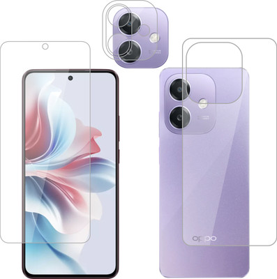 Vatsin Front and Back Tempered Glass for Oppo A5 Pro, Oppo A5 Pro [With Rear Camera Lens Guard](Pack of 3)