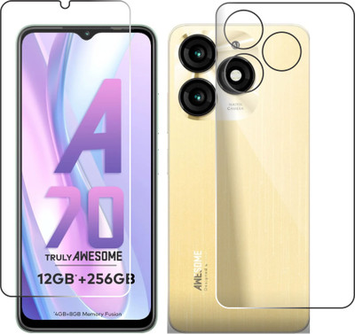 chakoor Front and Back Screen Guard for Itel A70 00-1(Pack of 3)