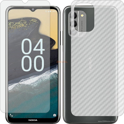 ZINGTEL Front and Back Screen Guard for NOKIA G400 (Front Matte Finish & Back 3d Carbon Fiber)(Pack of 2)