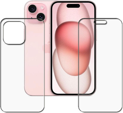 tombik Front and Back Screen Guard for rt88-Apple iPhone 15-fb(Pack of 2)