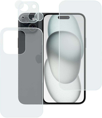 MOKPLZ Front and Back Screen Guard for IPHONE 15 PLUS(Pack of 3)