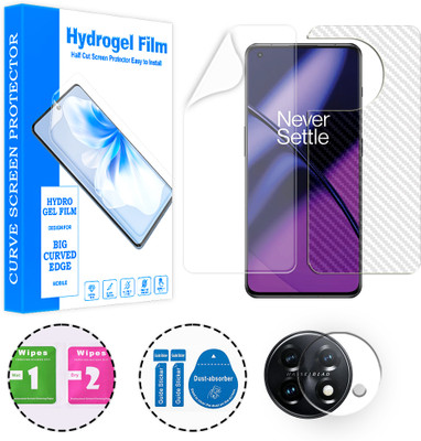 ARBAN Front and Back Screen Guard for OnePlus 11 (1 HYDROGEL SCREEN PROTECTOR WITH 1 CARBON FIBER SKIN AND 1 CAMERA LENS PROTECTOR)(Pack of 1)
