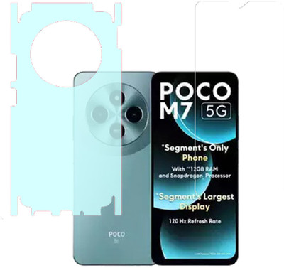VAYUVAULT Front and Back Screen Guard for Poco M7 5G(Pack of 2)