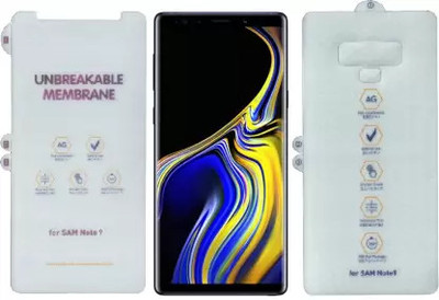 VOSKI Front and Back Screen Guard for Samsung Galaxy Note 9 Matte Finish Unbreakable Membrane Front Back Screen Guard(Pack of 1)