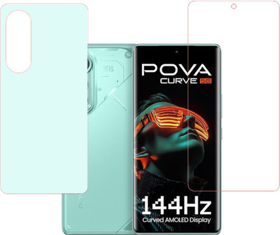 SPRITZEN Front and Back Screen Guard for Tecno Pova Curve 5G, Front Clear Back Matte(Pack of 2)