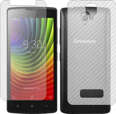 ZINGTEL Front and Back Screen Guard for LENOVO A2010 (Front Matte Finish & Back 3d Carbon Fiber)(Pack of 2)