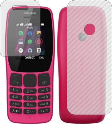 ZINGTEL Front and Back Screen Guard for NOKIA 110 DS 2020 (Front Matte Finish & Back 3d Carbon Fiber)(Pack of 2)