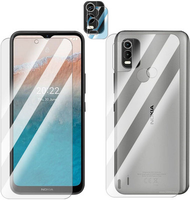 Enlinea Front and Back Screen Guard for Nokia C21 Plus Front+Back+Camera (Glossy)(Pack of 3)