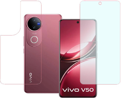 KARTRAY Front and Back Screen Guard for Vivo V50 5G, Front Matte Back Clear(Pack of 2)