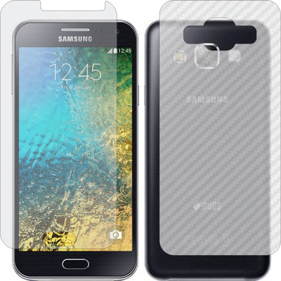 ZINGTEL Front and Back Screen Guard for SAMSUNG GALAXY E5 (Front Matte Finish & Back 3d Carbon Fiber)(Pack of 2)