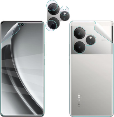 Vatsin Front and Back Screen Guard for Realme GT 6, Ultra Thin Hydrogel Soft TPU Screen Guard for Realme GT 6 [With Rear Camera Lens Guard](Pack of 3)