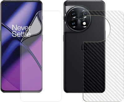 SOMTONE Front and Back Screen Guard for OnePlus 11R 5G (1 HYDROGEL SCREEN PROTECTOR WITH 1 CARBON FIBER SKIN)(Pack of 2)