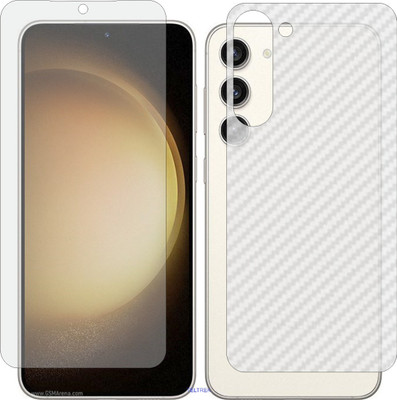 TELTREK Front and Back Screen Guard for SAMSUNG GALAXY S23 PLUS 5G (Front Matte Finish & Back 3d Carbon Fiber)(Pack of 2)