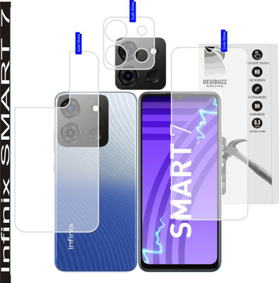DESIBUZZ Front and Back Screen Guard for Infinix Smart 7, Camera Lens(Pack of 3)
