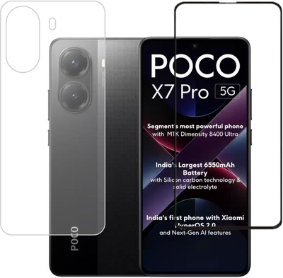 FINCH Front and Back Screen Guard for Poco X7 pro, Poco X7 pro 5G, Poco X7 pro(Pack of 2)