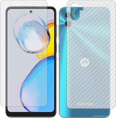ZINGTEL Front and Back Screen Guard for MOTOROLA MOTO E32 INDIA (Front Matte Finish & Back 3d Carbon Fiber)(Pack of 2)