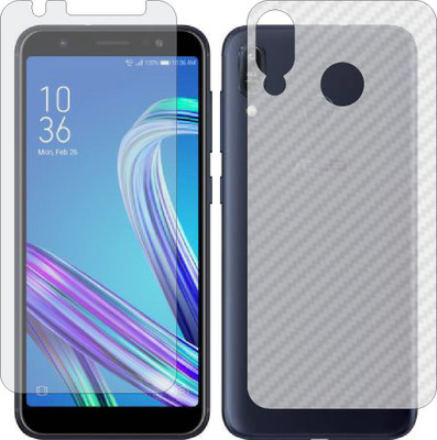 MOBART Front and Back Screen Guard for ASUS ZENFONE MAX M1 (Front Matte Finish & Back 3d Carbon Fiber)(Pack of 2)
