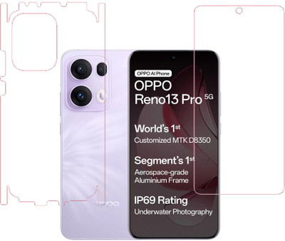 KARTRAY Front and Back Screen Guard for Oppo Reno 13 Pro 5G, Front Clear Back Clear(Pack of 2)