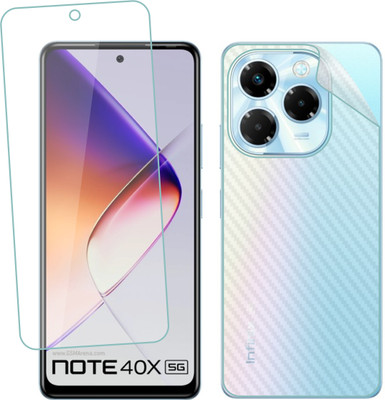 Ten To 11 Front and Back Screen Guard for Infinix Note 40X 5G, Infinix Note 40X 5G [Back Carbon Fiber](Pack of 2)