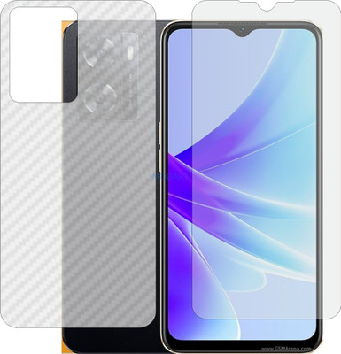MOBART Front and Back Screen Guard for OPPO A77S (Front Matte Finish & Back 3d Carbon Fiber)(Pack of 2)