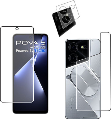 chakoor Front and Back Screen Guard for tecno pova 5 pro 5g(Pack of 3)
