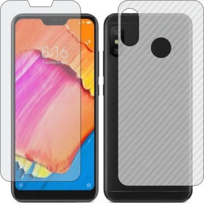 MOBART Front and Back Screen Guard for MI REDMI 6 PRO (Front Matte Finish & Back 3d Carbon Fiber)(Pack of 2)