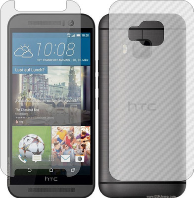 MOBART Front and Back Screen Guard for HTC ONE M9 PRIME CAMERA EDITION (Front Matte Finish & Back 3d Carbon Fiber)(Pack of 2)