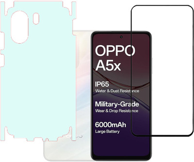 SPRITZEN Front and Back Screen Guard for Oppo A5x 5G, Tempered glass, Back Screen Guard With Sides(Pack of 2)