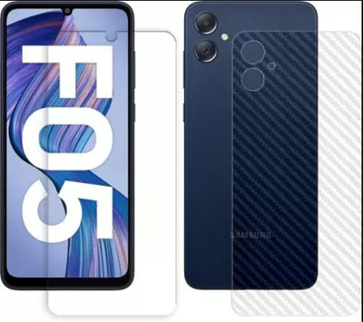 LIGHTWINGS Front and Back Screen Guard for Front and Back Tempered Glass for Samsung Galaxy F05 4G (P-2)(Pack of 2)