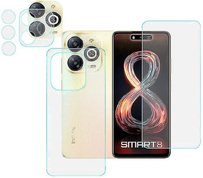 MOKPLZ Front and Back Screen Guard for INFINIX SMART 8(Pack of 3)