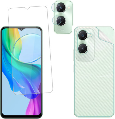 Ten To 11 Front and Back Screen Guard for iQOO Z9 Lite 5G, iQOO Z9 Lite 5G [Back Carbon Fiber] [Rear Camera Lens Guard](Pack of 3)