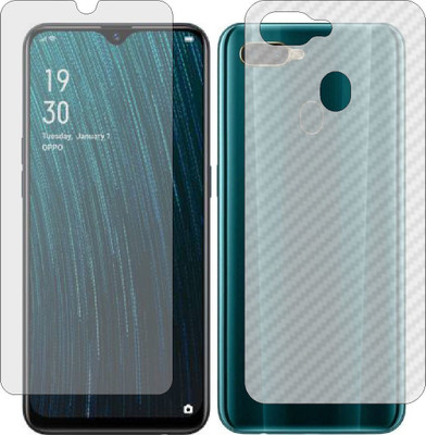 MOBART Front and Back Screen Guard for OPPO A5S AX5S (Front Matte Finish & Back 3d Carbon Fiber)(Pack of 2)